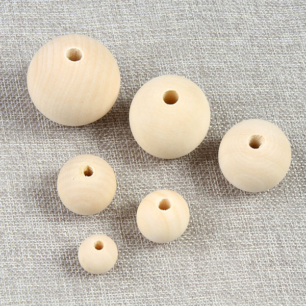 200pcs/lot 4/6/8/10/12/14/16mm Nature Color Wooden Beads Round Lead-free Wood Beads For Jewelry Making DIY Bracelet Accessories