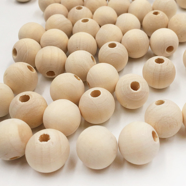 Wholesale Natural Color Wood Beads Round Spacer Wooden Beads Eco-Friendly 4-30mm Wooden Balls For Charm Bracelete DIY Crafts Supplies