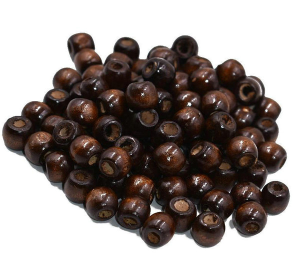 200pcs COFFE COLOR Woodgrain Spacer Bead for jewelry 12mm DIY JEWELRY MAKING