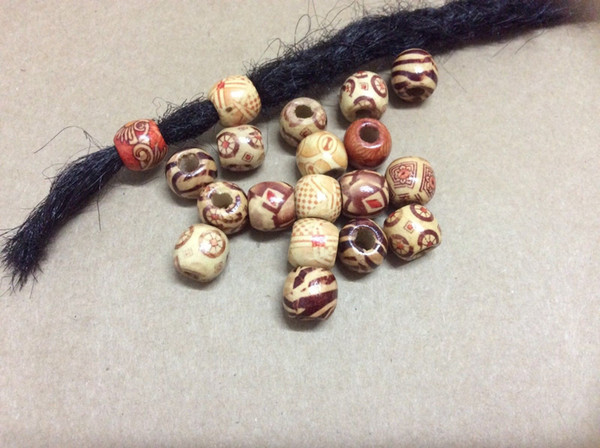 5000pcs 5mm Wooden DREADLOCK Hair Beads Dread Dreadlock Wooden Bead Cuff Clip High 12mm Hole 5mm