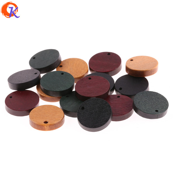 wholesale 200Pcs 21MM Jewelry Accessories/Wood Beads/Environmental Paint/Coin Shape/DIY/Hand Made/Earring Findings