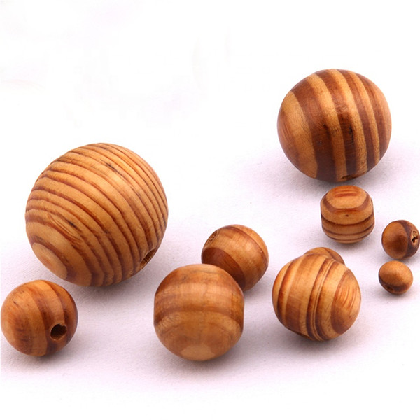 Natural Wood Beads Round Wooden Teething Beads Spacer Loose Beads 8mm to 18mm DIY Bracelets Prayer Necklace Jewelry Supplies