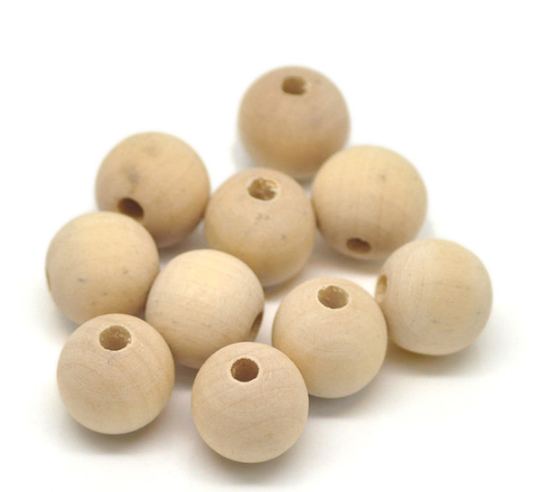 100PCs Natural Ball Wood Spacer Beads 16mm( 5/8