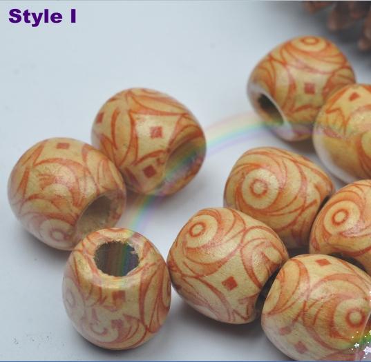 100pcs large wooden Loose beads Jewelry accessories DIY size: 16 * 17MM Optional colors