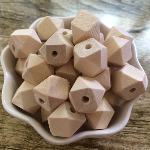 10 12mm Wood Geometric Beads Natural Unfinished Wood Beads for Jewelry Making DIY Accessories Wooden Necklace Beads Wholesale 100PCS