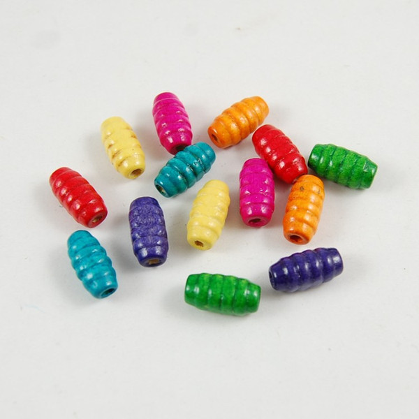 100pcs stripe Wood Beads Lot Craft/Kids Jewelry Making 15MM