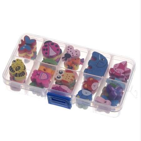 1 Boxed Animal Series Wooden Beads Spacer Multicolor Mixed Wood Beads For Baby Necklace DIY Making