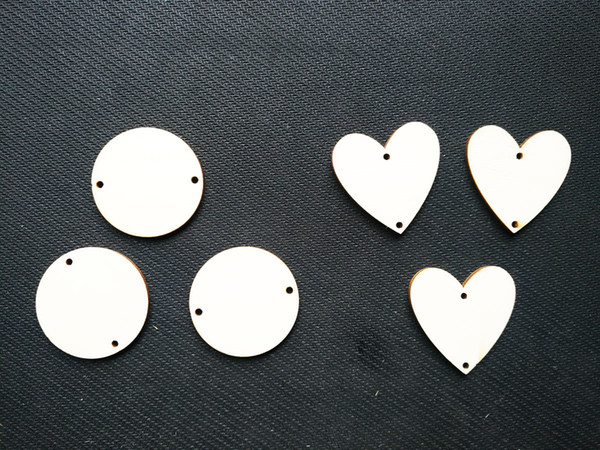 Free shipping, 100pcs/ lot new arrival wood bead natural cokor round and heart shape Necklace Accessories