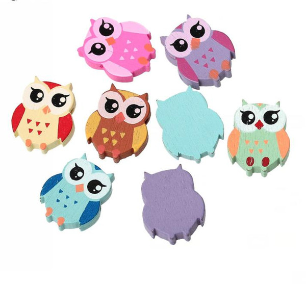 DoreenBeads Wood Spacer Beads Owl Mixed At Random About 22.0mm x 18.0mm, Hole: Approx 2mm, 2016 Hot new