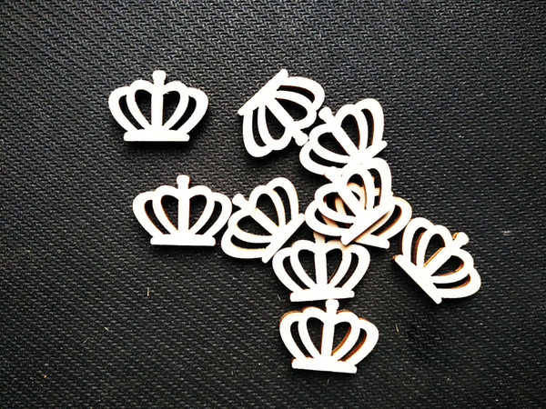 Free shipping, 100pcs/ lot new arrival wood bead queen crown studs earring accessories