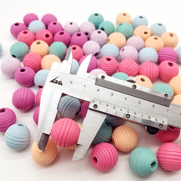 50pcs Mixed Color 20mm Round Wooden Beads DIY Earrings Jewelry Loose Rosary Beads Candy Colored