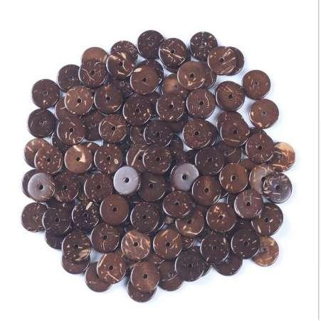 1Strand(approx 105pcs) 11mm Natural Woods Coconut Shell Spacer Beads Flat Round Beads fit DIY Bracelet Jewelry Making Z503