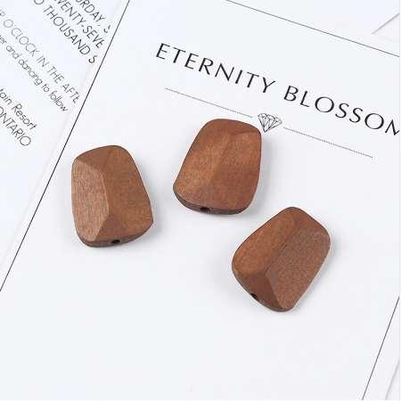 26MM 10pcs/lot Wood Beads Spacer Beads Trapezoidal Geometric Beads Jewelry For DIY Wooden Necklace Jewelry Accessories