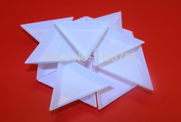 plastic Triangle tray DIY tool rhinestone imitation diamond box,small receive plastic tray/triangle plate 20pcs/lot