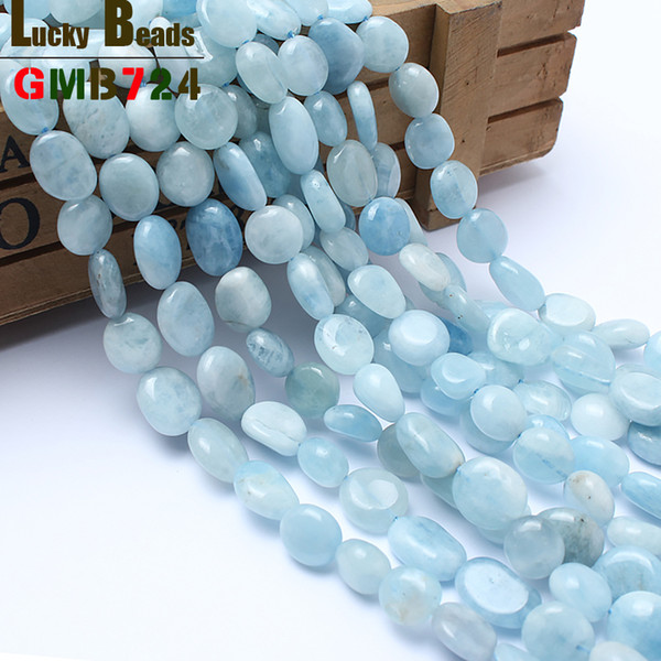 Fashion Jewelry 8-10mm irregular natural genuine aquamarina 15inches shaped stone beads for jewelry making