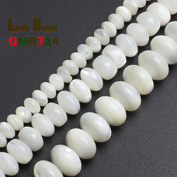 Natural White Mother Of Pearl Mop Shell Beads Loose Beads For Jewelry Making Bracelet Necklace 15 inches Diy Jewelry