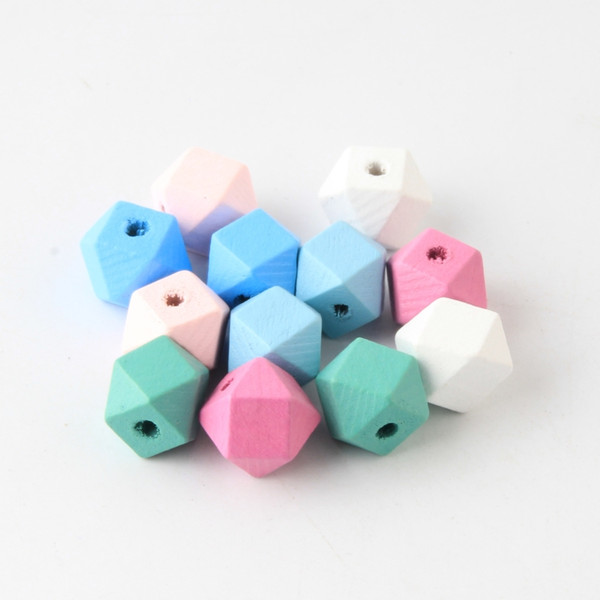 0pcs 12mm Pick Color Wood Spacer Beads Unfinished Geometric Faceted Wooden Beads For Jewelry Making DIY Necklace Accessories 50pcs 12mm P...