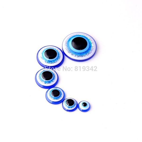 accessories Free shipping - 6mm-20mm Dark Blue Colour Plastic Flatback Evil Eye Kabbalah Scrapbooking Crafts handmade accessories b0004