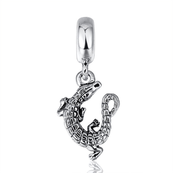 New! 925 Sterling Silver Charm Animal Lizard Pendant European Charms Silver Beads For Snake Chain Bracelet DIY Fashion Jewelry