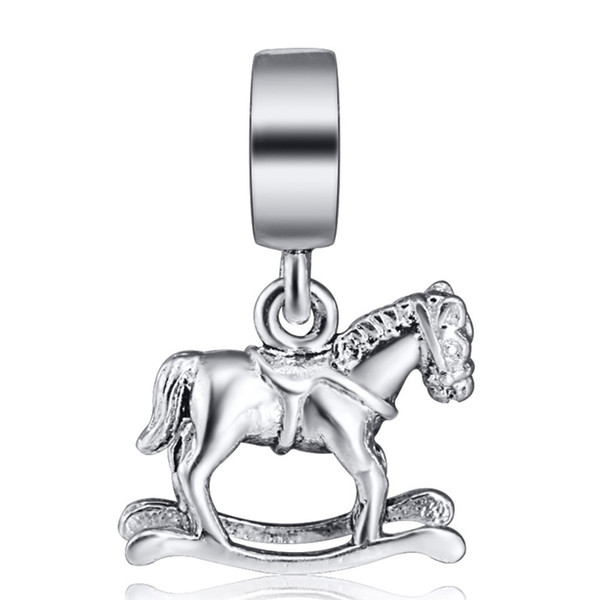925 Sterling Silver Charm Lovely Carriage Pendant European Charms Silver Beads For Pandora Snake Chain Bracelet DIY Fashion Jewelry