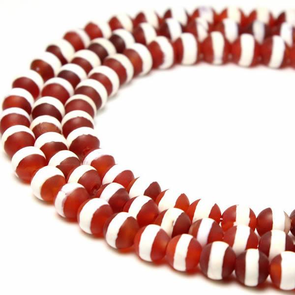 Natural 2 tone red agate bead, size 6mm/8mm/10mm/12mm for choice, sold by 5 strands/lot (approx 15 inch per strand)