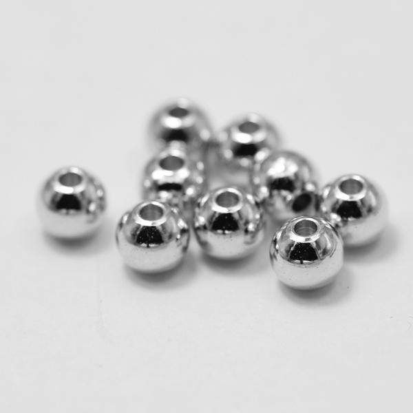 jewelry component 8mm brass imitation rhodium heavy beads 100pcs/lot pave jewelry with beads