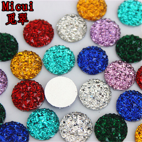 12mm 200pcs Crystal Resin Round flatback Resin Rhinestones Stone Beads Scrapbooking for crafts Jewelry Accessories ZZ222