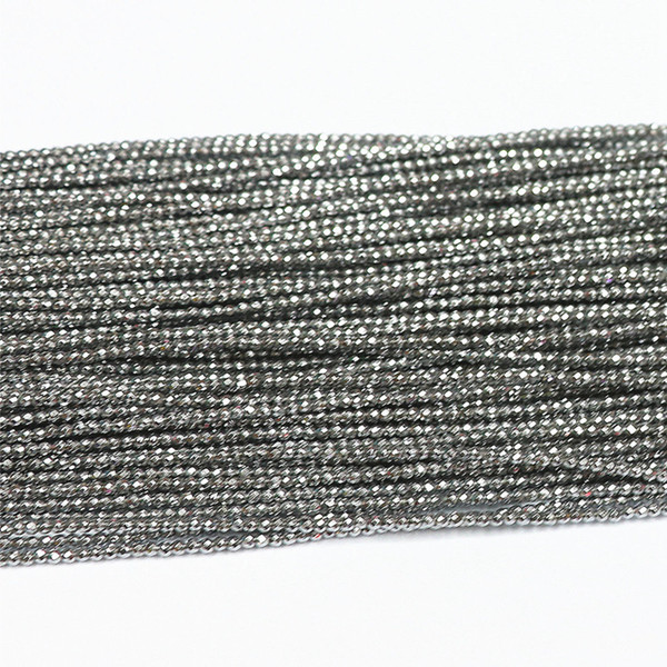 DIY semi-finished products 5strands natural silver-color hematite stone 3mm fashion round faceted beads 15 inches