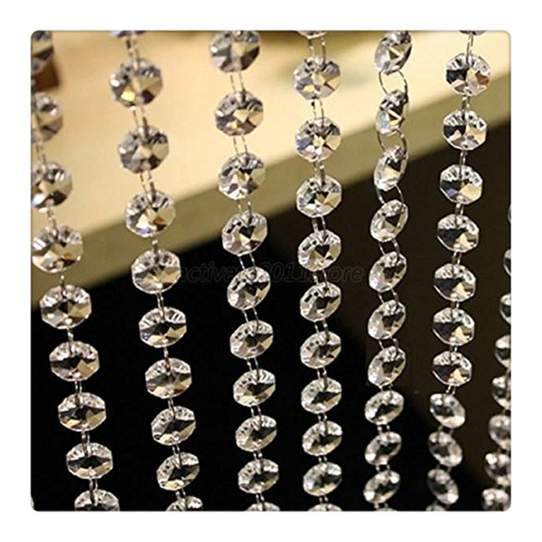 Hot Wedding Supplies Crystal Curtain Beads Chains Clear Acrylic Crystal Garland Hanging Diamond Chandelier Party Decoration Free Shipping