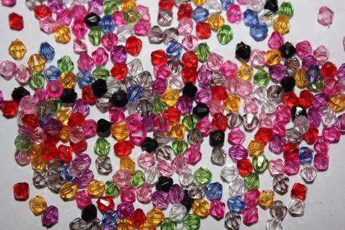 1900pcs 4mm 5301 Bicone Faceted Crystal Loose Beads Mixed Color Free Shipping