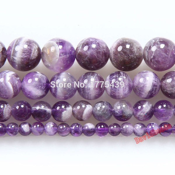 Factory price Round Mixed Purple Color Amethysts Beads Natural Stone Beads 6 8 10 12mm diy Bracelet Necklace For Jewelry Making