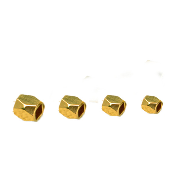 100 PCS 2mm 2.5mm 3mm 4mm Metal Raw Brass Rose Gold Beads DIY Hole Beads For Jewelry Making