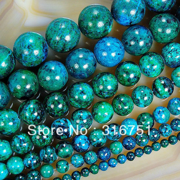 Hot Sale Chrysocolla Stone Round Loose Spacer Beads 15