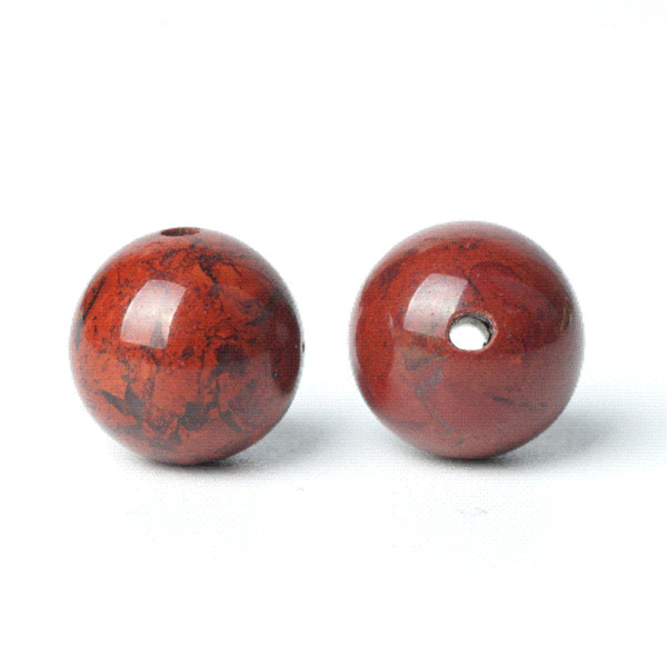 TopGoods Natural Stone Beads Red Blood Jasper Gemstone Round Loose Gem Bead 6/8/10mm Dull-red Carnelian For Muslim Rosary Beads