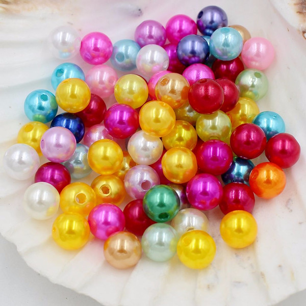 Free Shipping Wholesale Pick Size 4mm 5mm 6mm 8mm 10mm ABS Imitation Pearl Beads Many Colors For You Fit DIY Bracelet Making