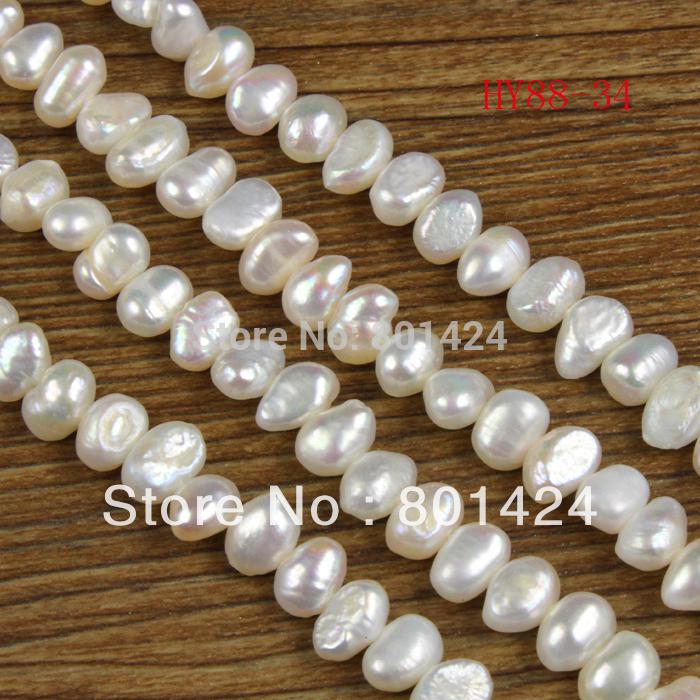 Wholesale-FREE SHIPPING Natural Cultured Freshwater drop Pearl Beads,A Grade , , 5-6mm, Great for Jewelry Making ,Loose beads 88-34