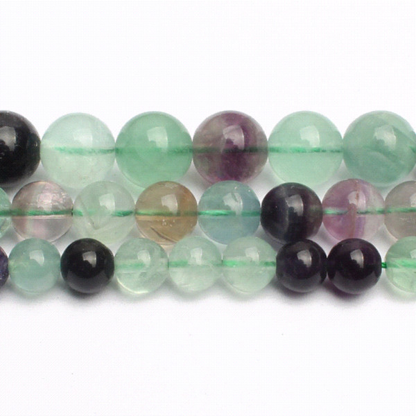 atural Colorful Fluorite Round beads   for jewelry Bracelet ,Necklace, making 15inches/strand4/6/8/10/12mm wholesale Beads Che...