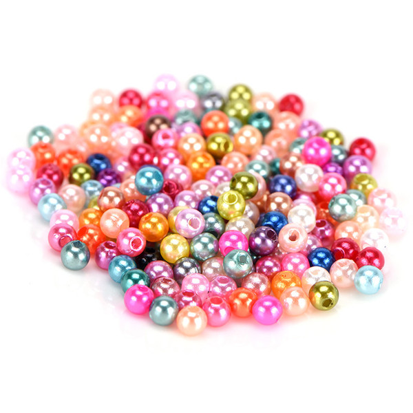 500pcs Glass Pearl Beads for Jewelry Making Craft DIY About Mixed 4mm Colors Round Shape Imitation Wholesale