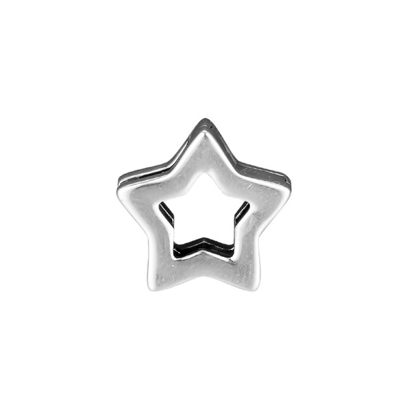 Pandulaso Reflexions Sleek Star Clip Charm Fit Sterling Silver Jewelry Bracelets For Woman DIY Beads For Jewelry Making