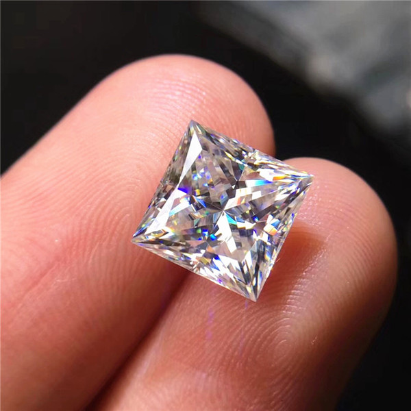 0.08CT to 6CT princess cut square shape D color VVS1 moissanite loose diamond excellent cut never fade test positive stone for setting