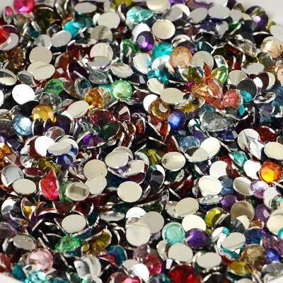 Multi colors 2mm 1000pcs Flat back Nail Art Resin Rhinestones Non HotFix Rhinestones For Nail Art Decorations Accessories