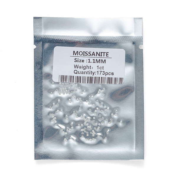 Melee moissanite 1carat lab grown high quality 1.5~2.0mm round cut DEF white color moissanite for jewelry making