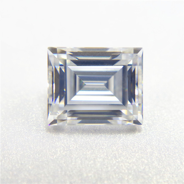 Rectangle cut moissanite diamond 0.15CT to 12CT certified loose stone color D clarity VVS1 hardess 9.25mohs excellent cut never fade