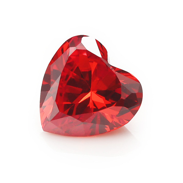 Hot fashion 30 PCS/ bag 9*9 mm mix color heart Faceted Cut Shape 5A Loose Cubic zirconia beads for jewelry diy