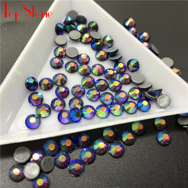 TopStone Hotfix Xilion Lt Amethyst AB Flatback Glass Crystal Rhinestone SS16 SS20 Iron On Stones For Dress CLothing