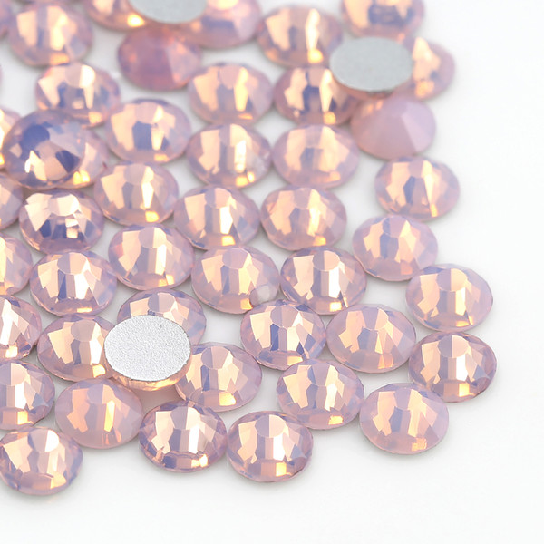 Pink Opal ss3 1440pcs/lot Non Hotfix Rhinestone Flatback Round Glue On Rhinestones 3d Nail Art Decorations Diy