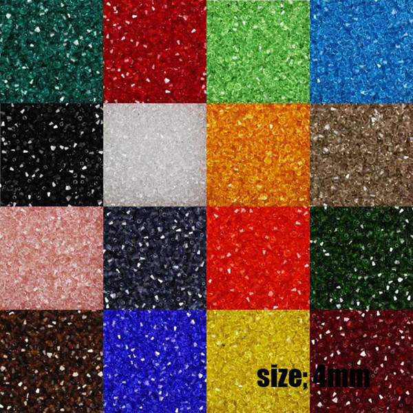 2018 Choice 100pcs 4mm Bicone Austria Crystal Beads charm Glass Beads Loose Spacer Bead for DIY Jewelry Making SJ004