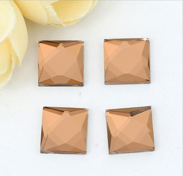 Wholesale 5color 100pcs/lot Square flat rhinestone Crystal jewelry findings garment accessory diy supplies 10*10mm 8*8mm 6*6mm