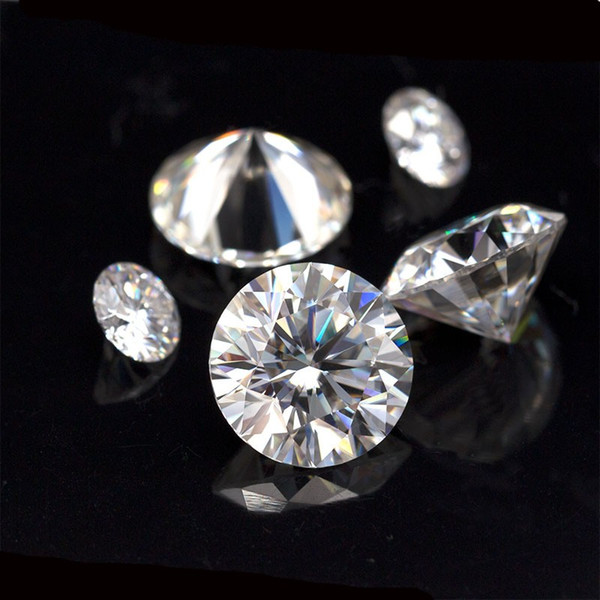 hot sale high quality vvs clarity white color 8mm round brilliant cut loose moissanite US free shipping