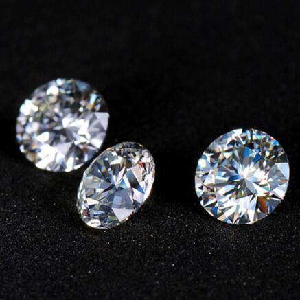 Most Brilliant F Color 6.5mm Round Shape White Moissanite Stones Synthetic Loose Moissanite Gemstone Beads Diamond Test Positive